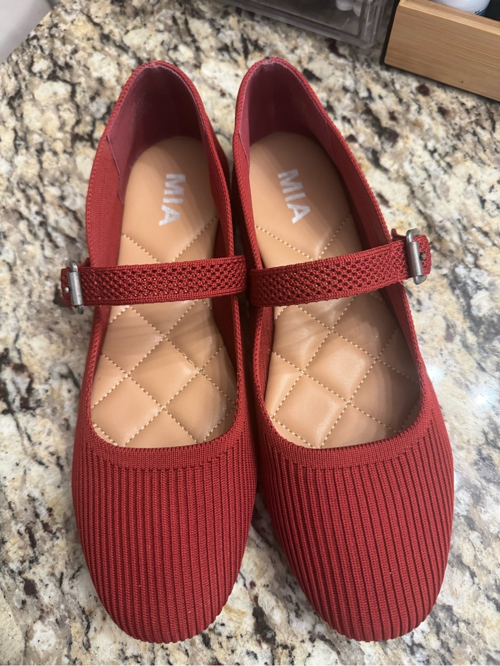 MIA Women's Red Mary Jane Flats - Picture 3 of 5